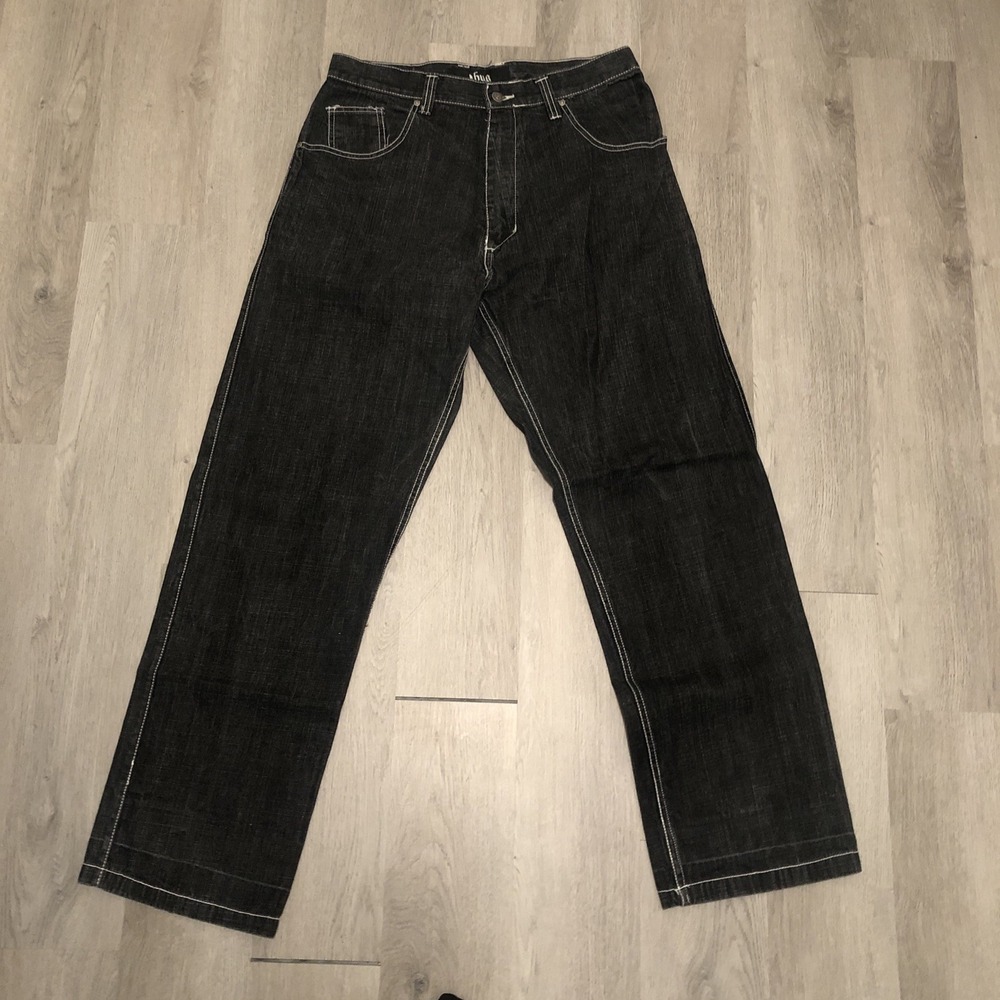 Vintage Y2k Men's Black 34x34 Ubug Jeans Skater Hiphop Grunge Baggy Preowned